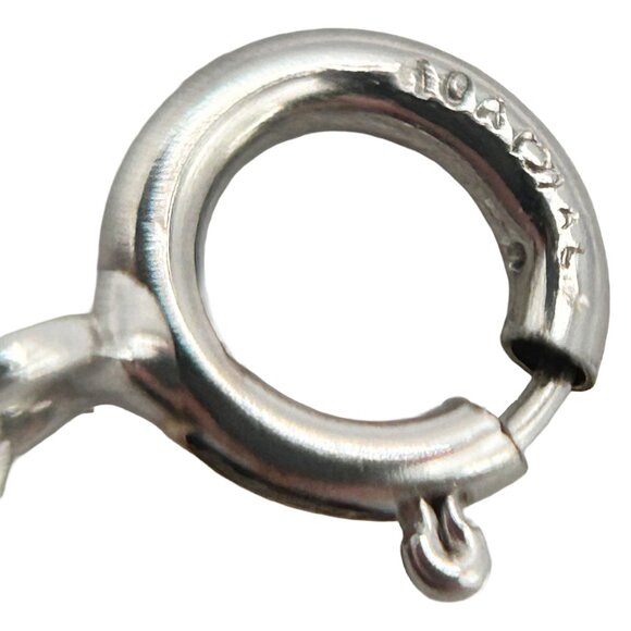 10k White Gold Pendant Chain 18" Long .50mm with "C" Clasp - NEW - Picture 4 of 5